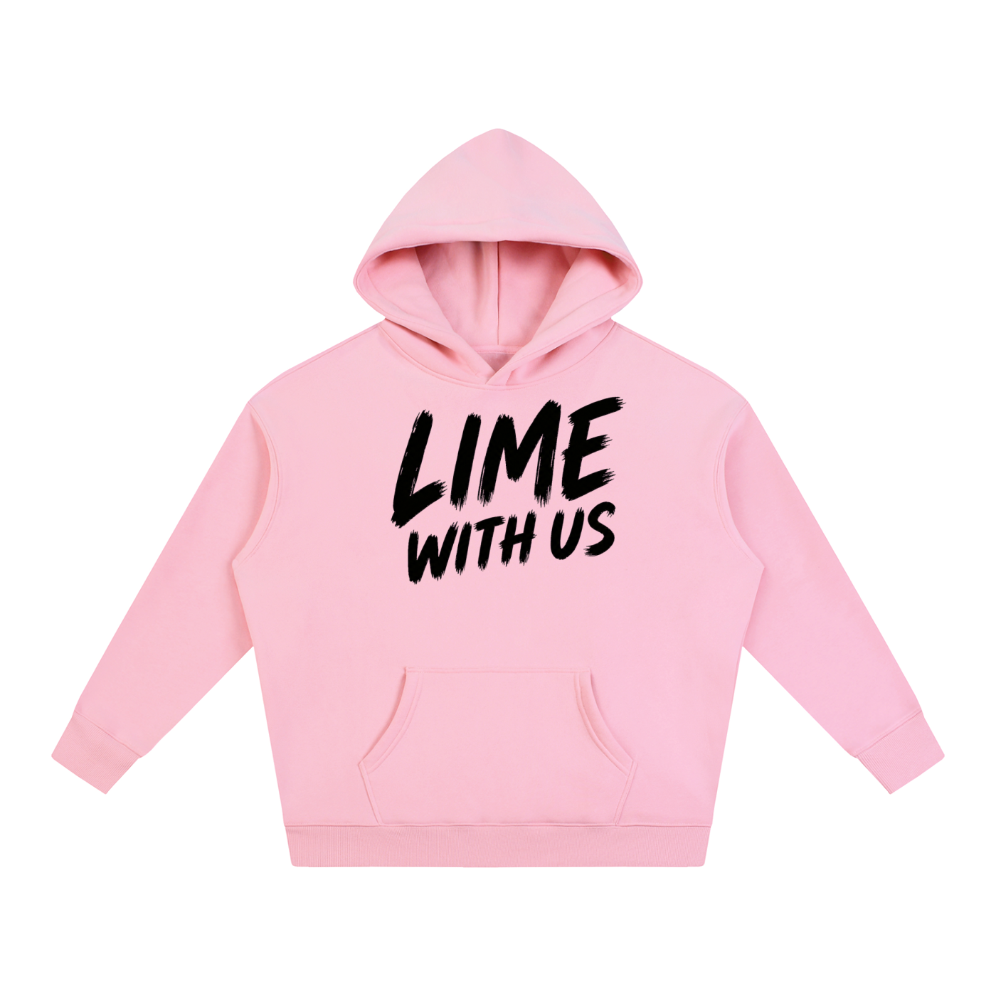 Lime With Us — No-Stroke Script Hoodie