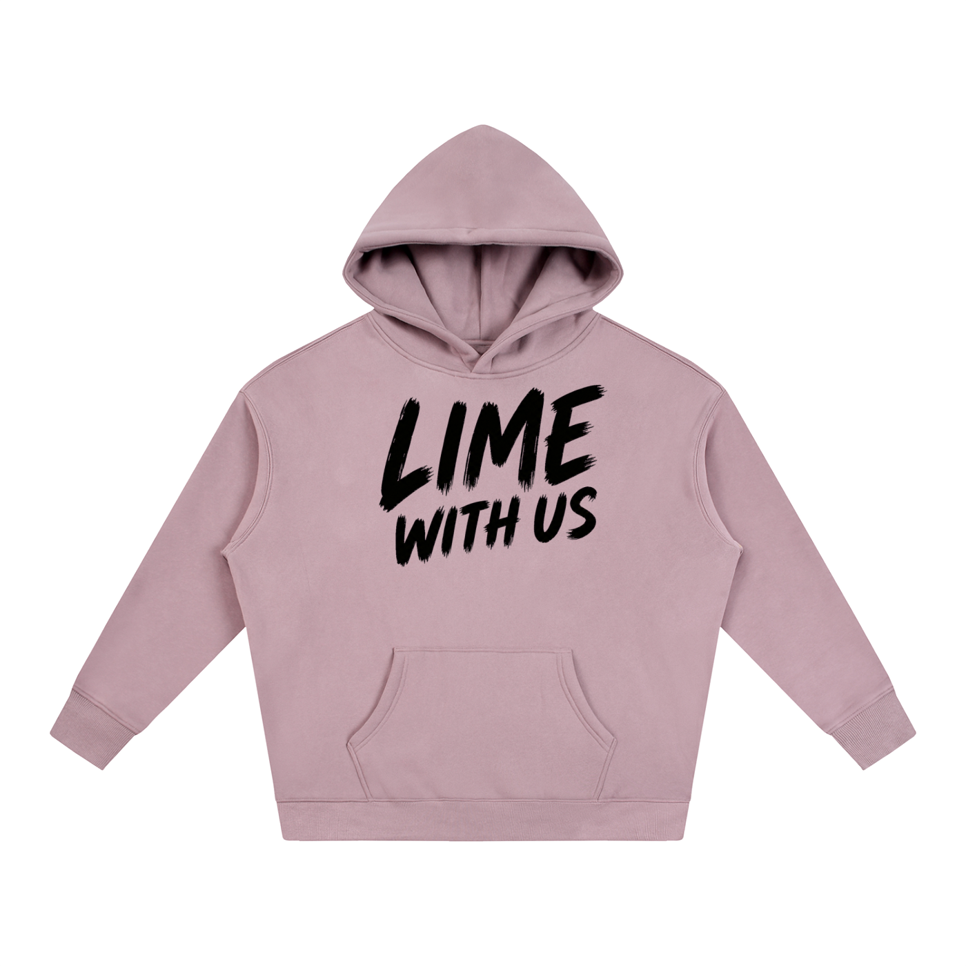 Lime With Us — No-Stroke Script Hoodie