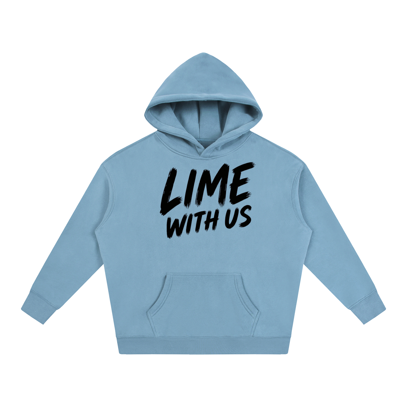 Lime With Us — No-Stroke Script Hoodie