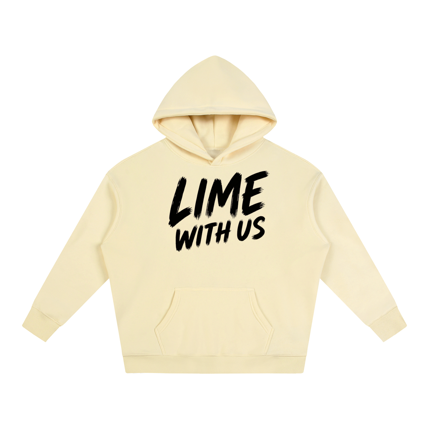 Lime With Us — No-Stroke Script Hoodie