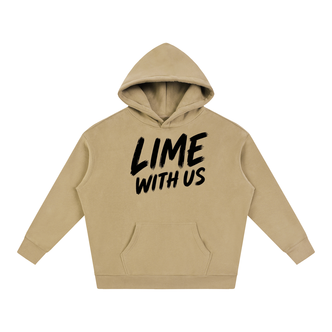 Lime With Us — No-Stroke Script Hoodie