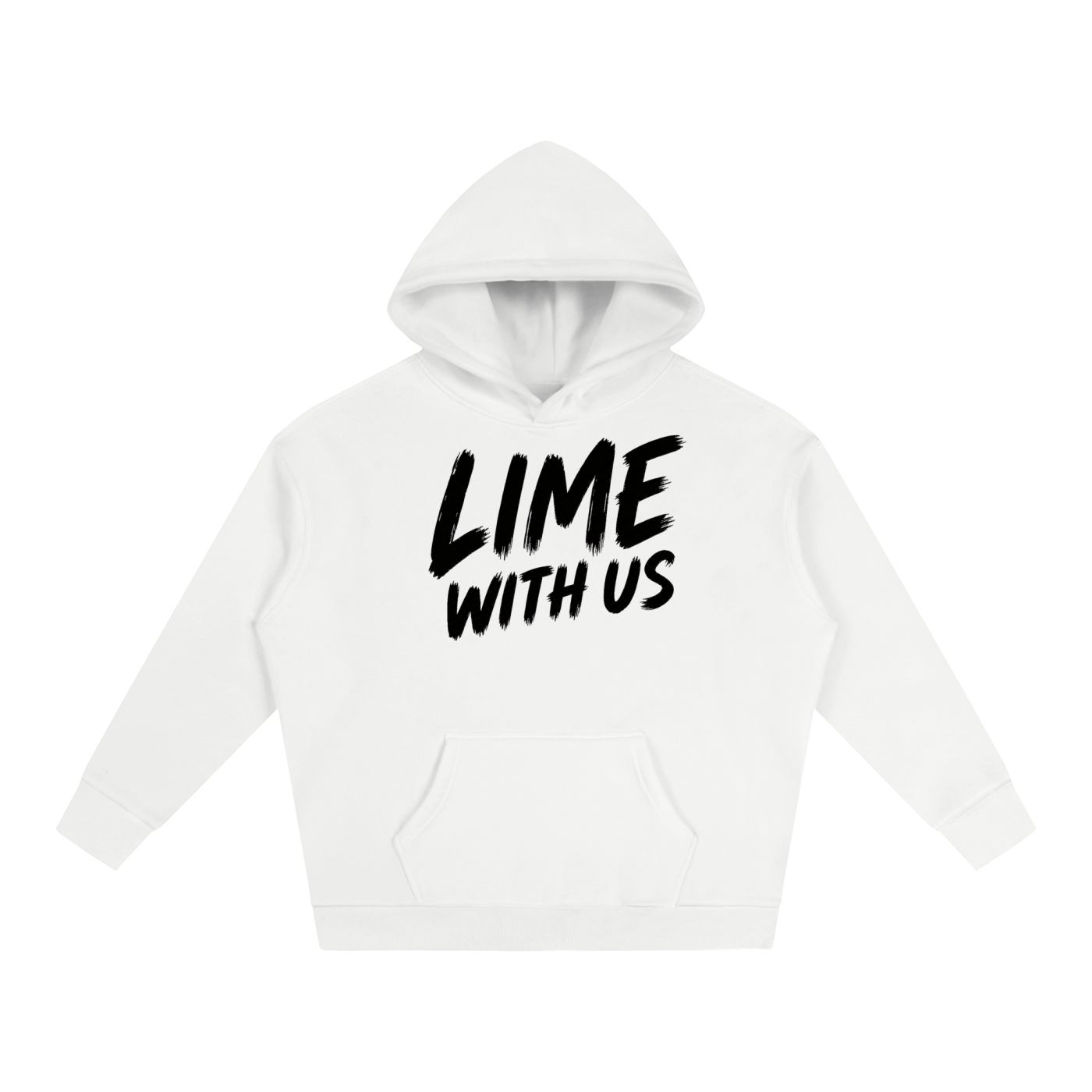Lime With Us — No-Stroke Script Hoodie
